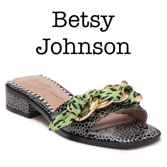 Betsy Johnson Miley Chain Slip On Sandals Size 10 - Picture 1 of 13